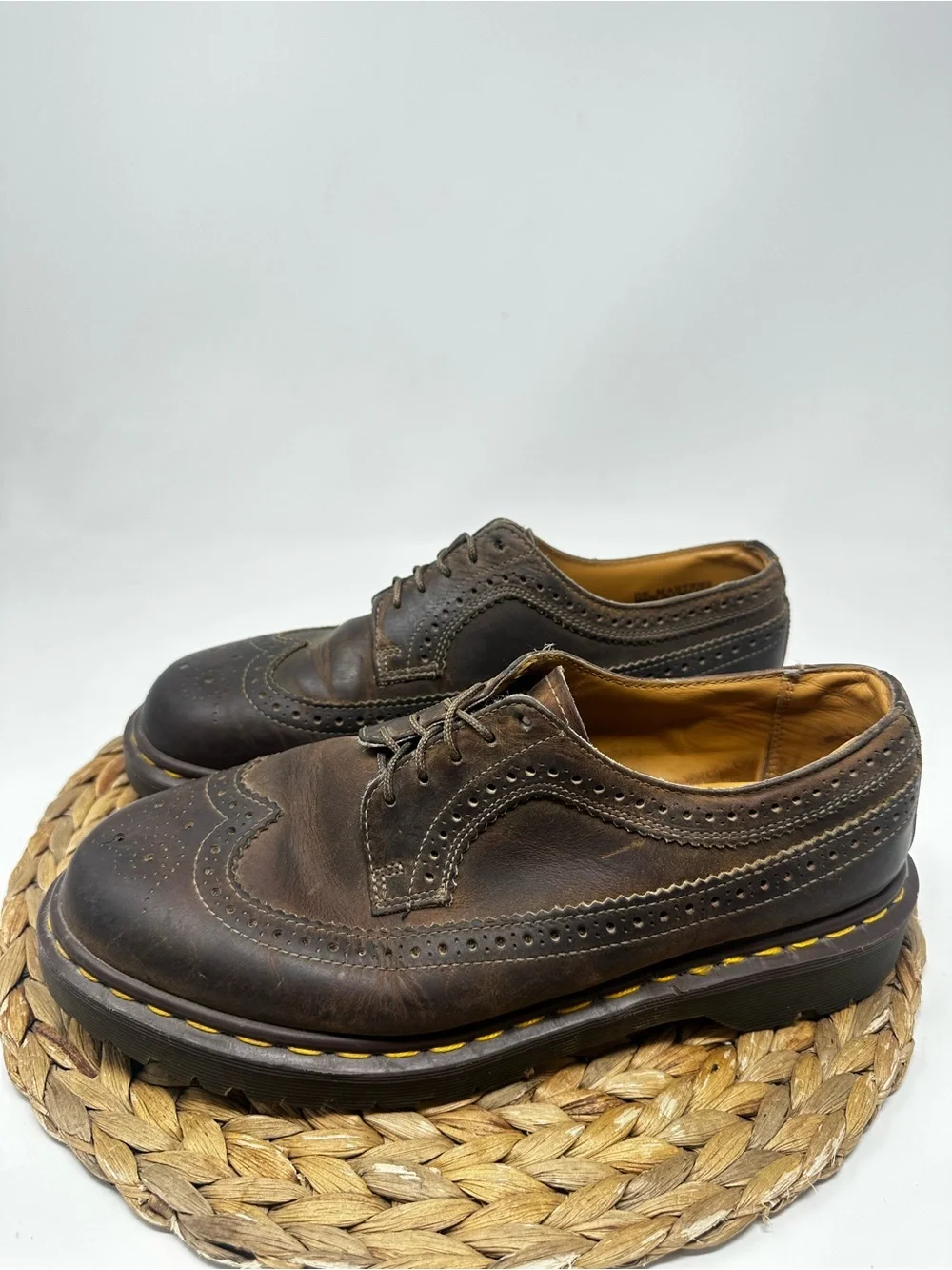 Dr‎ Martens England Brown Leather Brogue Oxford Shoes Size 9 UK, 10 US Men's